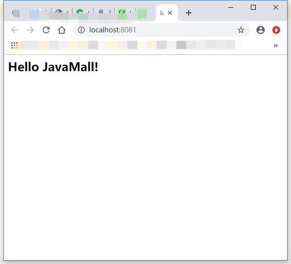 web项目运行成功,并在浏览器中显示JavaMall