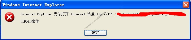 Internet Explorer无法打开站点,已终止操作