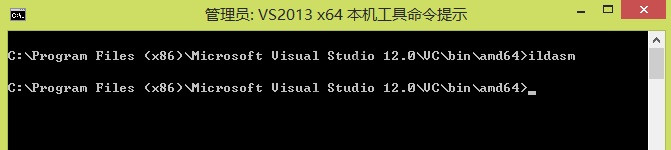 命令提示界面输入ildasm
