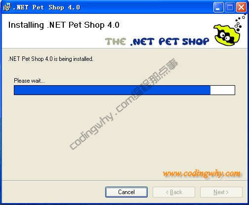 Petshop4.0安装过程界面