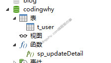 执行jdbc创建存储过程代码之前的数据库结构