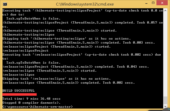hibernate编译成功