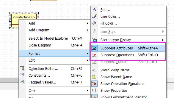 URL类图设置显示属性和方法