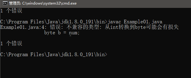 Java变量的类型转换
