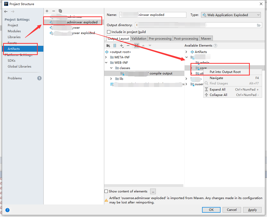 idea put into output root