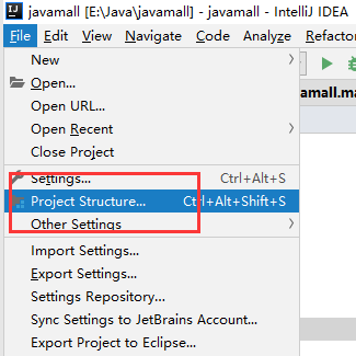 单击Project Structure...
