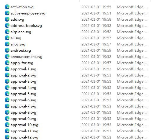 单独的svg字体图标文件